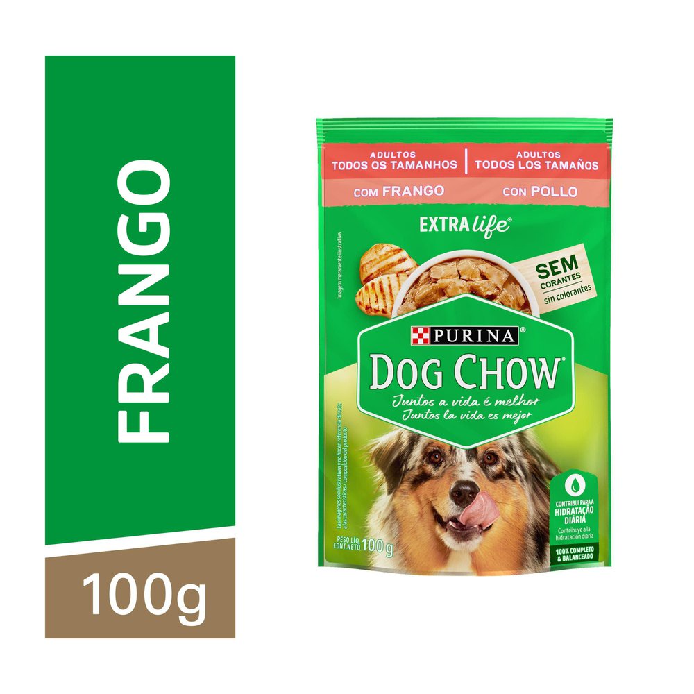 Ração Úmida Dog Chow Sachê para Cães Adultos sabor Frango